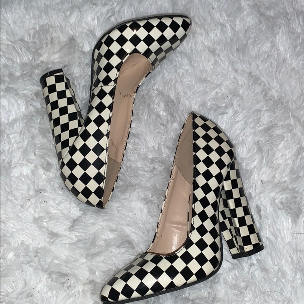 Black & White Blocked Heels